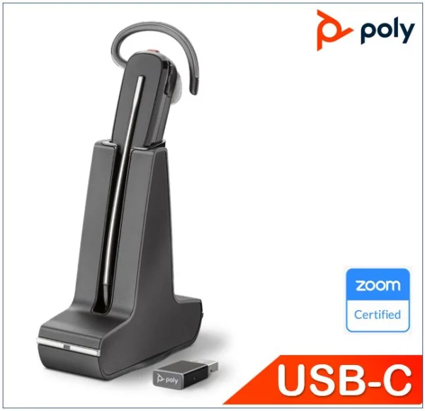 Polycom Asia Pacific 211207-02 Plantronics/Poly Savi 8245 UC,DECT Headset, USB-C, Convertible Polycom Asia Pacific 211207-02 Plantronics/Poly Savi 8245 UC,DECT Headset, USB-C
