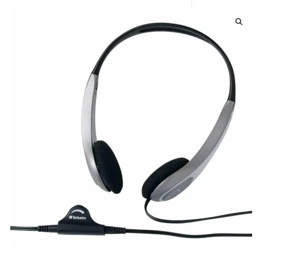 Verbatim Multimedia Headset with Volume Control Headphone - Ideal for Office, Education