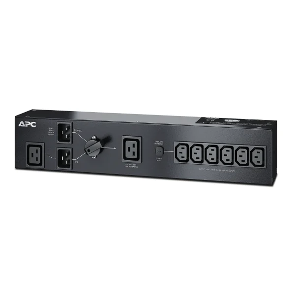 APC SBP3000RMIService Bypass PDU, 2U, 3000VA Load Capacity, 230V/16A Input, 1x IEC C19 & 6x APC SBP3000RMI Service Bypass PDU, 2U, 3000VA Load Capacity, 230V/16A Input