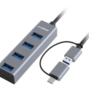 MBEAT MB-CU3H-4G ® 4-Port USB 3.0 Hub with 2-in-1 USB 3.0 & USB-C Converter MBEAT MB-CU3H-4G ® 4-Port USB 3.0 Hub with 2-in-1 USB 3.0 & USB-C Converter