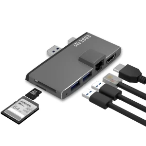 MB-EGE-P68GRY (LS) mbeat® Edge Pro Multifunction USB- C Hub for Microsoft Surface Pro 5/6