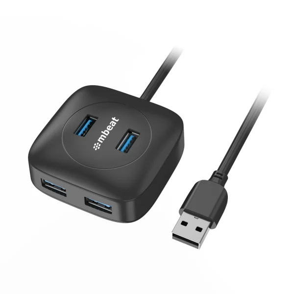 MBEAT MB-U3H-01K ® 4-Port USB 3.0 Hub – High Speed Data Transfer speed: Up to 5Gbps Compatible MBEAT MB-U3H-01K ® 4-Port USB 3.0 Hub - High Speed Data Transfer speed: Up to 5Gbps Compatible