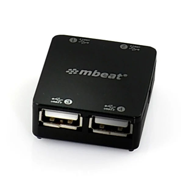USB-UPH110K (LS)mbeat® 4 Port USB 2.0 Hub – USB 2.0 Plug and Play/ High Speed Interface/ Ideal USB-UPH110K (LS)mbeat® 4 Port USB 2.0 Hub