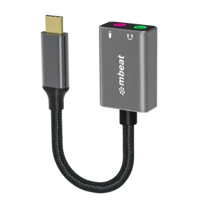 MBEAT MB-XAD-CAXM ® Elite USB-C to 3.5mm Audio and Microphone Adapter