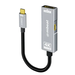 MBEAT MB-XAD-PCHD ® Tough Link USB-C to HDMI Adapter with 100W PD - Space Grey 5V-20V/5A