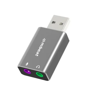 MBEAT MB-XAD-UAXM ® Elite USB to 3.5mm Audio and Microphone Adapter