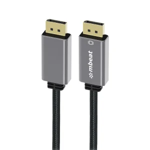 MBEAT MB-XCB-DP18® Tough Link 1.8m Display Port Cable v1.4 – Connects Computer, Laptop to HDTV MBEAT MB-XCB-DP18 ® Tough Link 1.8m Display Port Cable v1.4 - Connects Computer