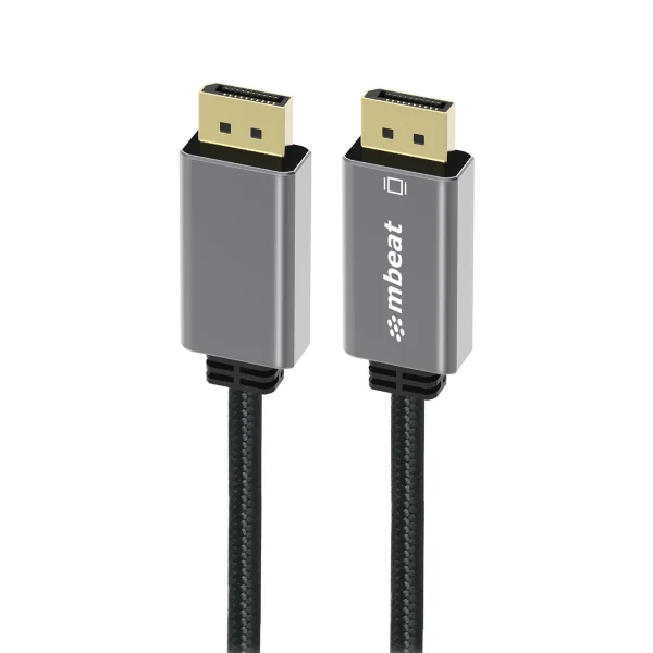 MBEAT MB-XCB-DP18® Tough Link 1.8m Display Port Cable v1.4 – Connects Computer, Laptop to HDTV MBEAT MB-XCB-DP18 ® Tough Link 1.8m Display Port Cable v1.4 - Connects Computer