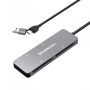 Simplecom CR407 5-Slot SuperSpeed USB 3.0 and USB-C to CFast/CF/XD/SD/MicroSD Card Reader Simplecom CR407 5-Slot SuperSpeed USB 3.0 and USB-C to CFast/CF/XD/SD/MicroSD Card Reader