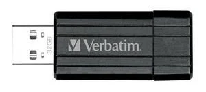 Verbatim Store'n'Go Pinstripe USB Drive 32GB USB Storage Drive Memory Stick (Black) 2 Years