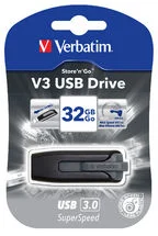 Verbatim 32GB V3 USB3.0 Grey Store’n’Go V3; Retractable USB Storage Drive Memory Stick Verbatim 32GB V3 USB3.0 Grey Store'n'Go V3; Retractable USB Storage Drive Memory Stick